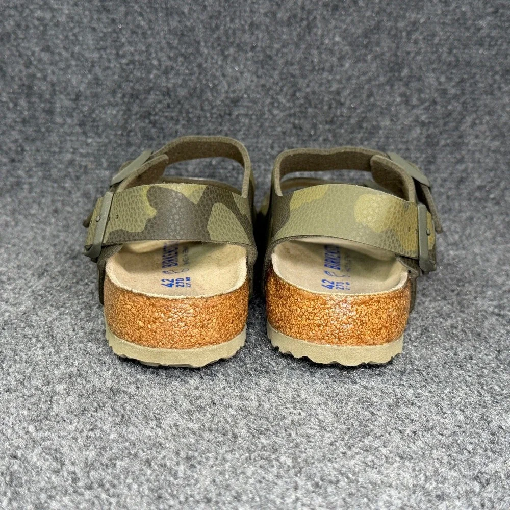Birkenstock‎ Milano Sandals Men's 9 Desert Soil Camouflage Green Soft Footbed